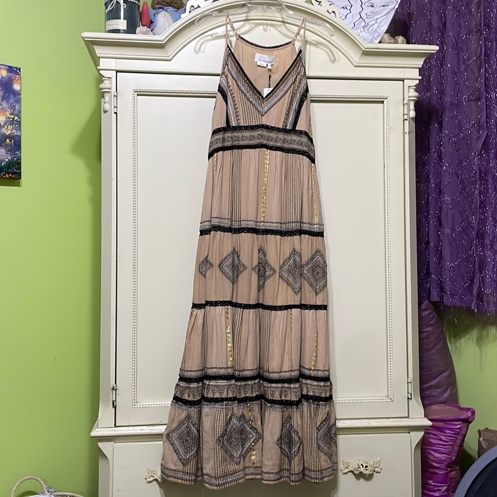 LAST FEW DAYS ONLINE. Anthropologie bohemian dress boho frill 4 petite.